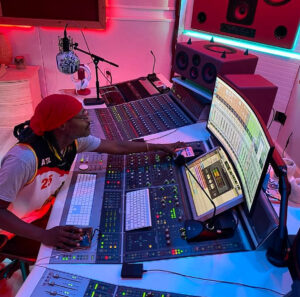 What goes on in a recording studio during the process of creating an album?