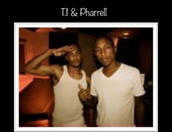 TI and Pharrell inside the World Famous Platinum Suite